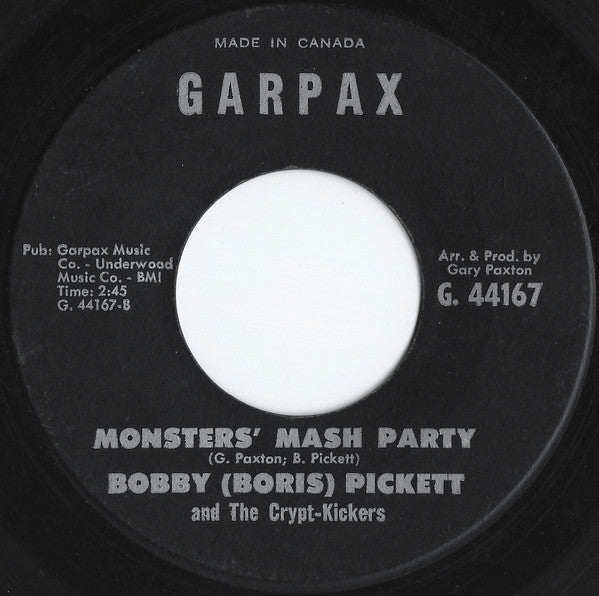 Bobby (Boris) Pickett And The Crypt-Kickers : Monster Mash (7", Single)