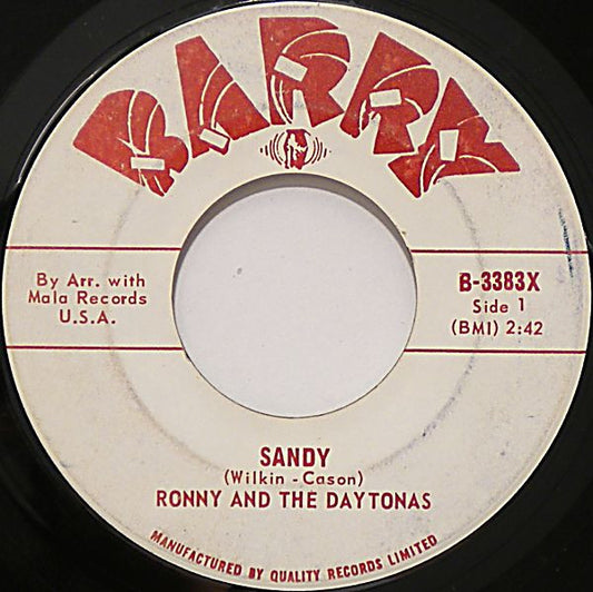 Ronny & The Daytonas : Sandy (7", Single)