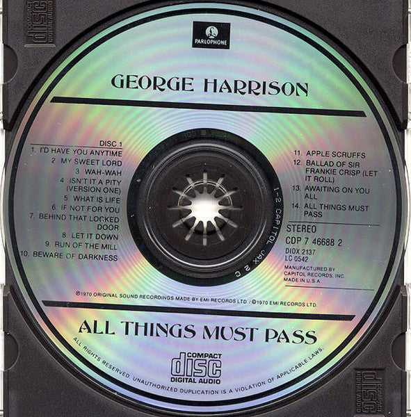 George Harrison : All Things Must Pass (2xCD, Album, RE)