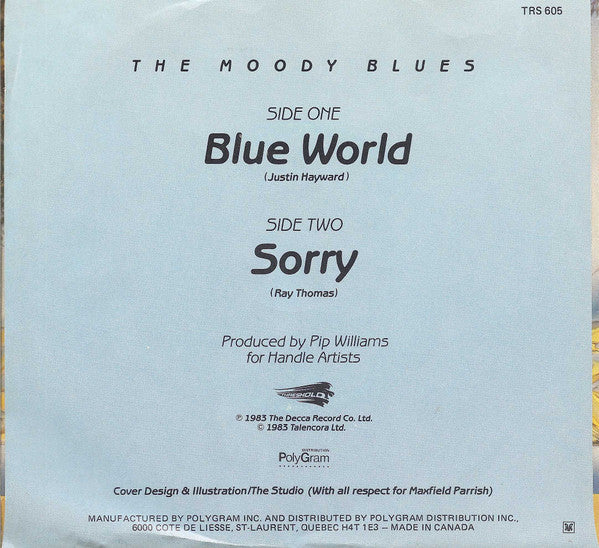 The Moody Blues : Blue World (7", Single)