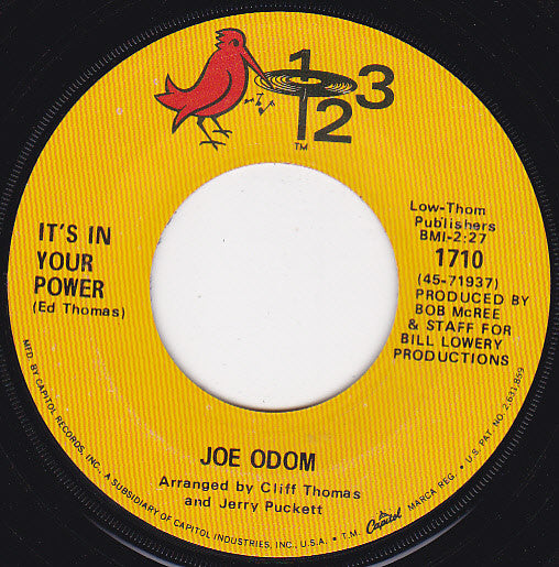 Joe Odom : It's In Your Power / Big Love (7", Single)