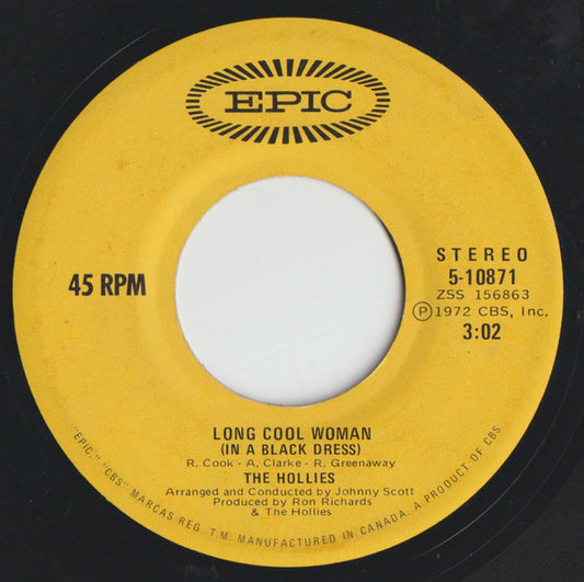 The Hollies : Long Cool Woman (In A Black Dress) (7", Single)