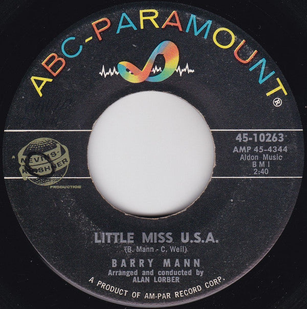 Barry Mann : Little Miss U.S.A. / Find Another Fool (7")