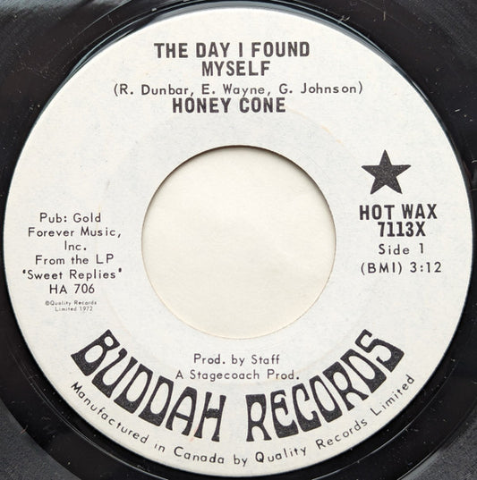 Honey Cone : The Day I Found Myself (7", Single)