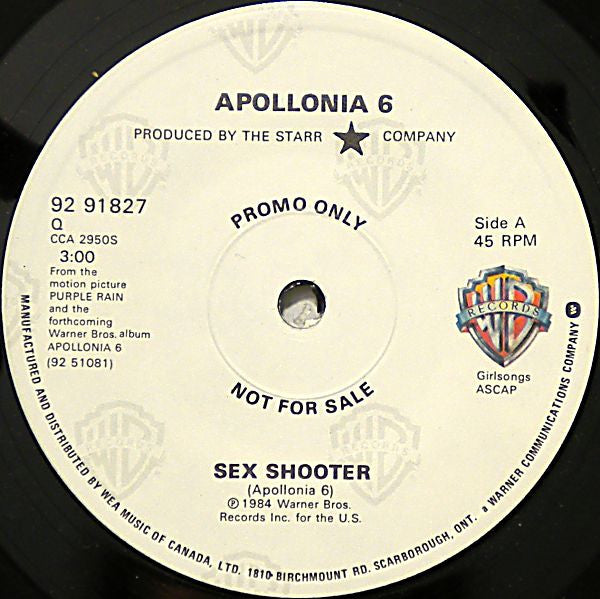 Apollonia 6 : Sex Shooter (7", Single, Promo)