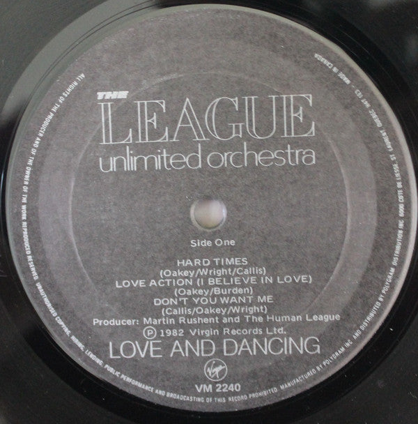 The League Unlimited Orchestra : Love And Dancing (LP, Album)