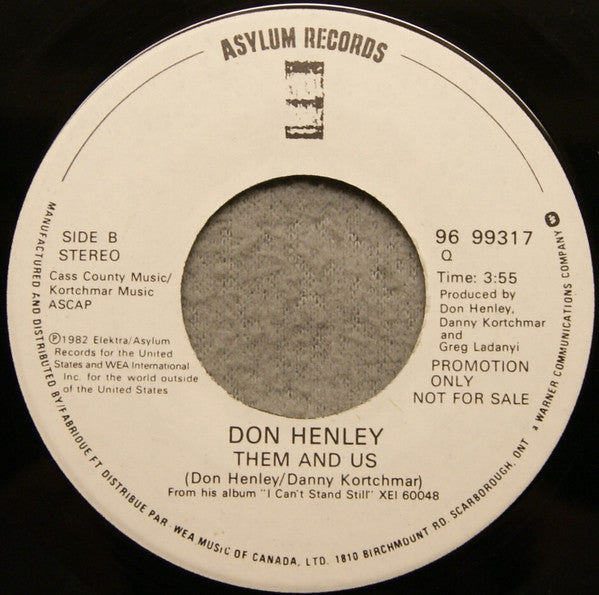 Don Henley : I Can't Stand Still (7", Promo)