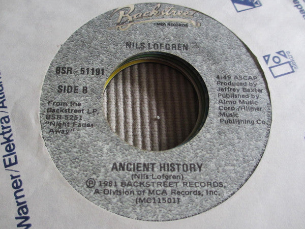 Nils Lofgren : Night Fades Away (7", Single)