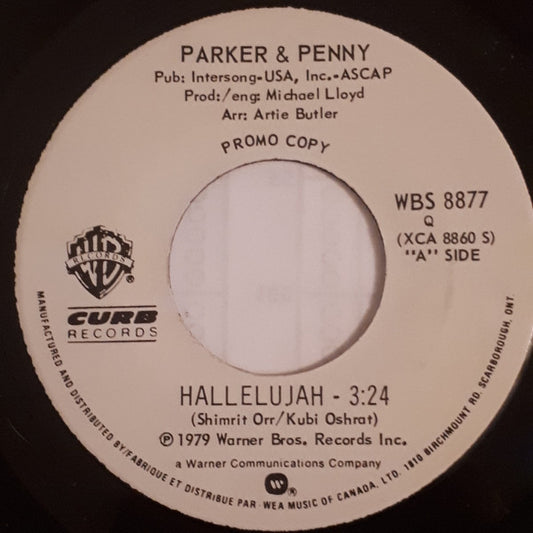 Parker & Penny : Hallelujah / Broken Hearts, Broken Promises (7", Promo)