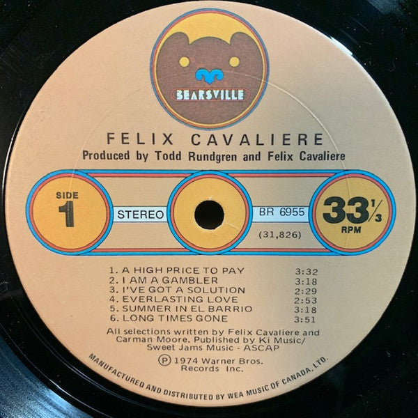 Felix Cavaliere : Felix Cavaliere (LP, Album)
