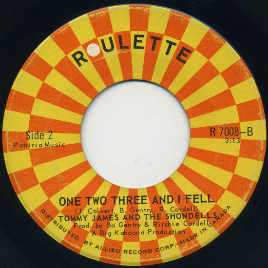 Tommy James And The Shondells* : Mony Mony / One Two Three And I Fell (7", Single)