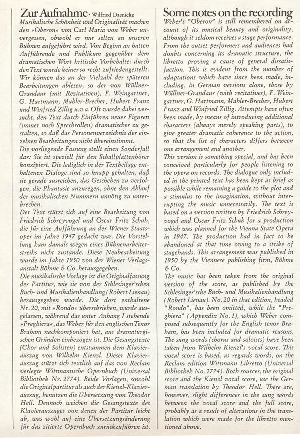 Carl Maria von Weber - Birgit Nilsson, Julia Hamari, Placido Domingo, Hermann Prey, Donald Grobe, Chor Des Bayerischen Rundfunks Und Symphonie-Orchester Des Bayerischen Rundfunks, Rafael Kubelik : Oberon (2xLP, RE, Gat)