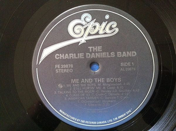 The Charlie Daniels Band : Me And The Boys (LP, Album)