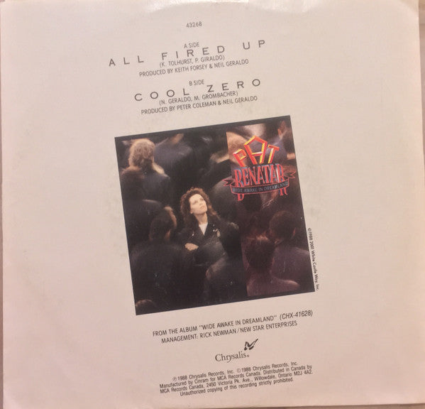 Pat Benatar : All Fired Up (7", Single)