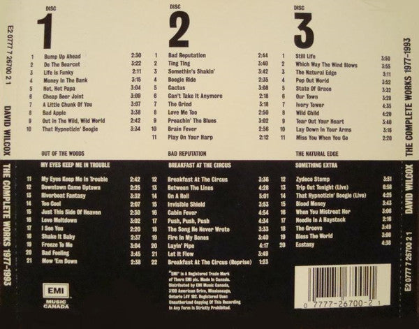 David Wilcox (2) : The Collected Works 1977-1993 (3xCD, Comp)