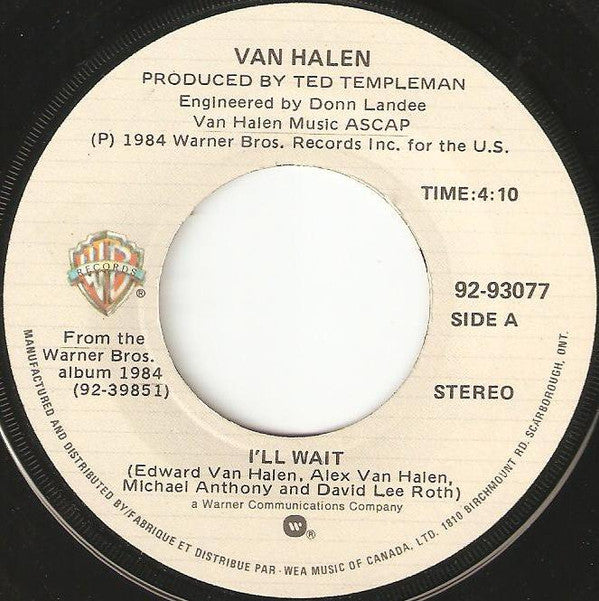 Van Halen : I'll Wait (7")