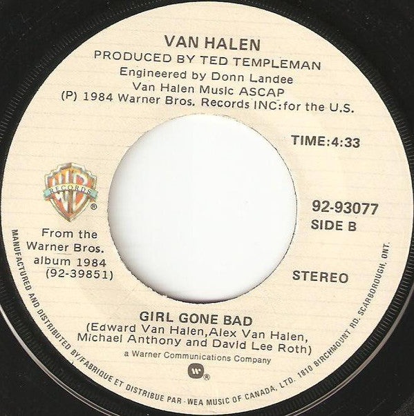 Van Halen : I'll Wait (7")