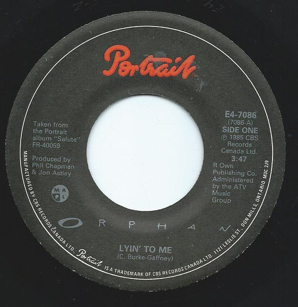 Orphan (2) : Lyin' To Me (7")