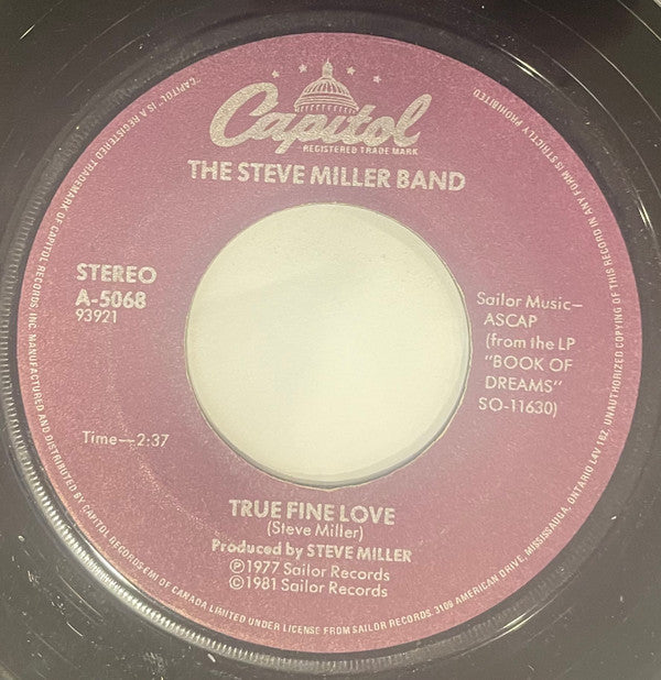 The Steve Miller Band* : Heart Like A Wheel (7", Single)