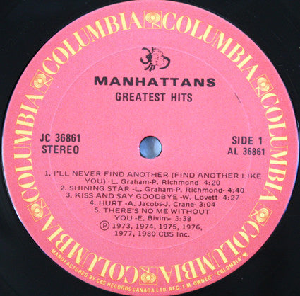 Manhattans : Greatest Hits (LP, Comp)