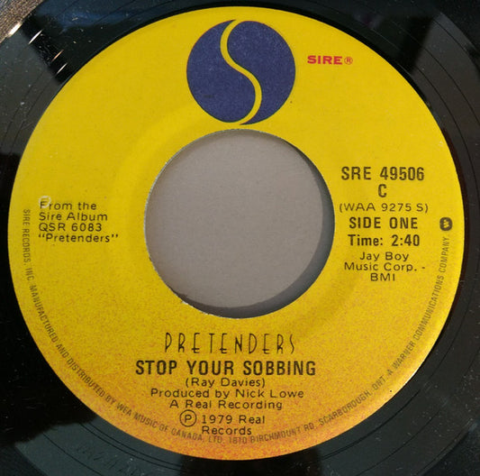 The Pretenders : Stop Your Sobbing (7", Single)