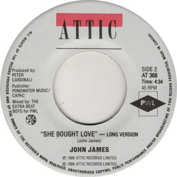 John James : She Bought Love (7")