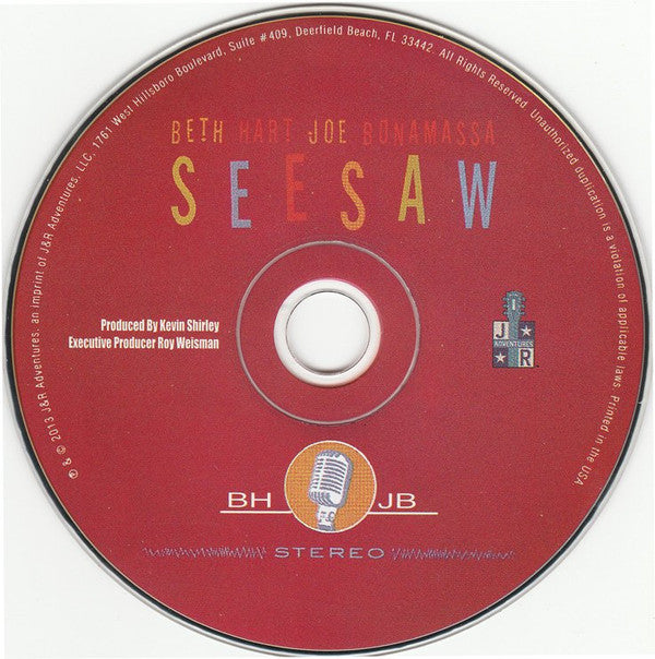 Beth Hart & Joe Bonamassa : Seesaw (CD, Album)