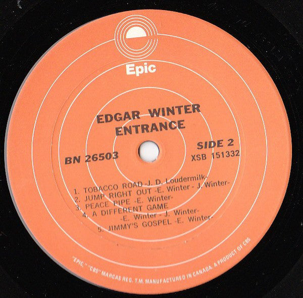 Edgar Winter : Entrance (LP, Album, RE)