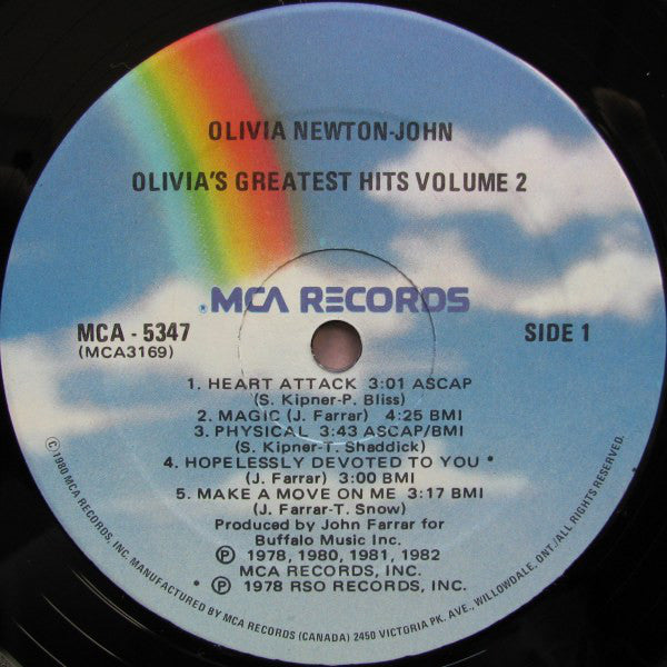 Olivia Newton-John : Olivia's Greatest Hits Vol. 2 (LP, Comp)