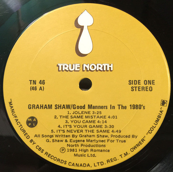 Graham Shaw : Good Manners In The 1980's (LP, Album)