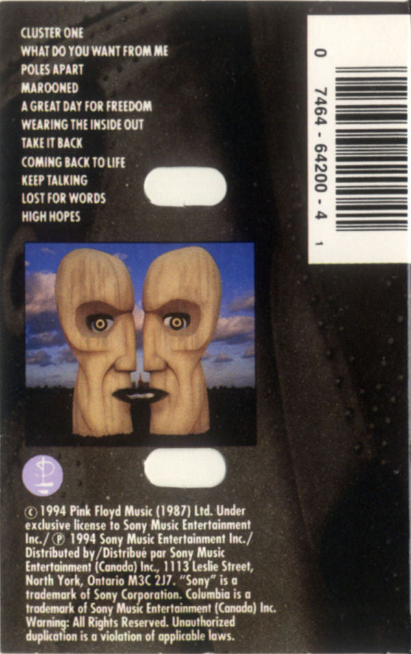Pink Floyd : The Division Bell (Cass, Album, Blu)
