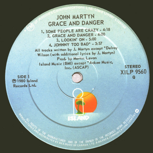 John Martyn : Grace & Danger (LP, Album)