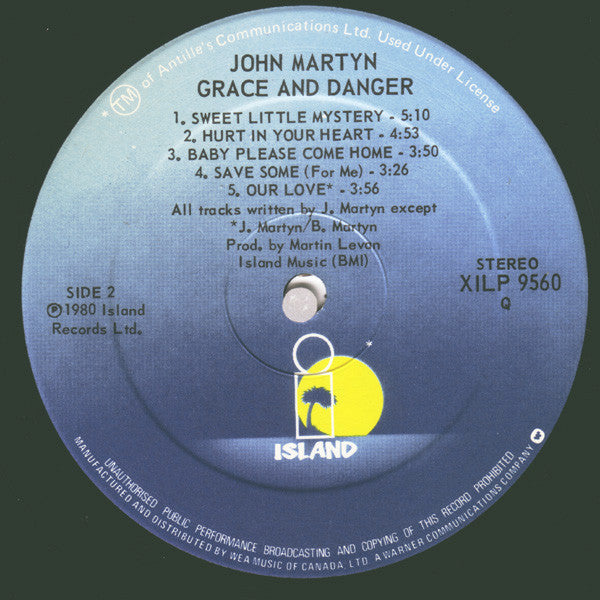 John Martyn : Grace & Danger (LP, Album)
