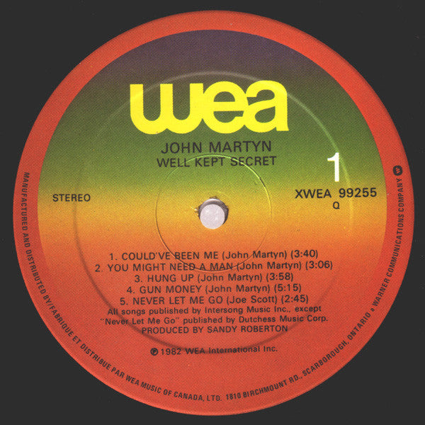 John Martyn : Well Kept Secret (LP, Album)