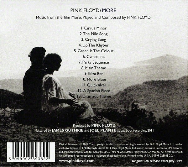 Pink Floyd : Music From The Film More (CD, Album, RE, RM, RP, Gat)