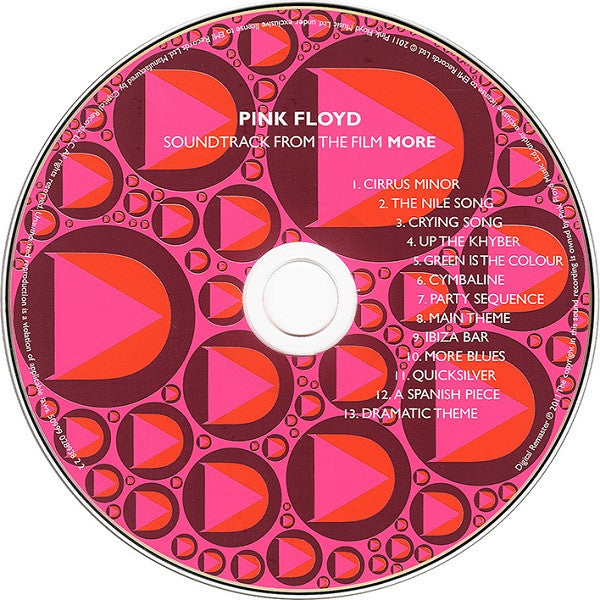 Pink Floyd : Music From The Film More (CD, Album, RE, RM, RP, Gat)