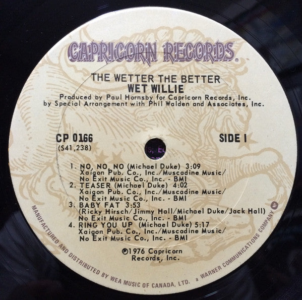 Wet Willie : The Wetter The Better (LP, Album)