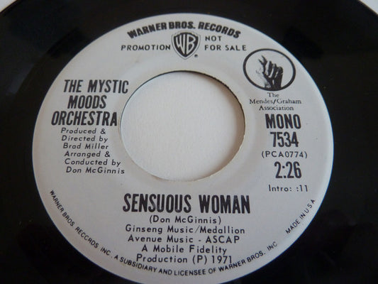 The Mystic Moods Orchestra : Sensuous Woman (7", Mono, Promo)