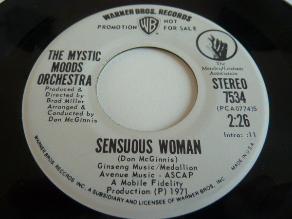 The Mystic Moods Orchestra : Sensuous Woman (7", Mono, Promo)