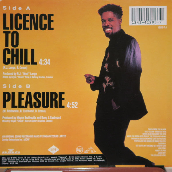 Billy Ocean : Licence To Chill / Pleasure (7")