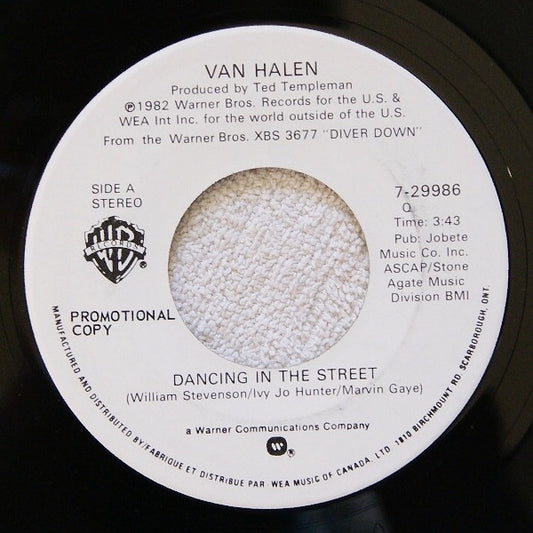 Van Halen : Dancing In The Street (7", Promo)