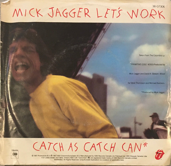 Mick Jagger : Let's Work (7")