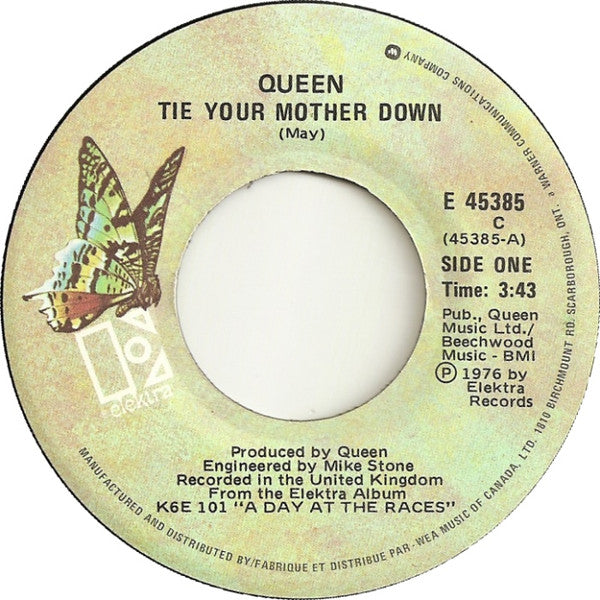 Queen : Tie Your Mother Down (7", Single)