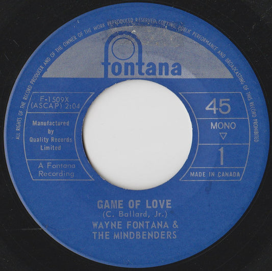 Wayne Fontana & The Mindbenders : Game Of Love / One More Time (7", Single)