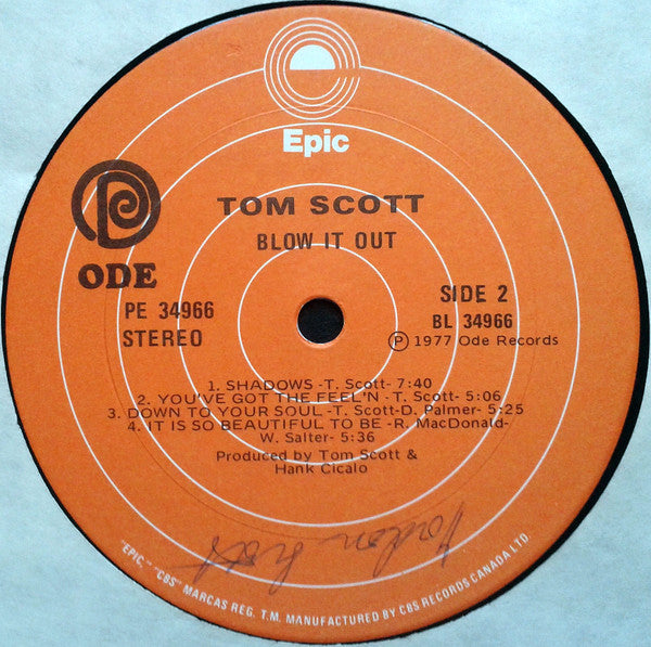 Tom Scott : Blow It Out (LP, Album)