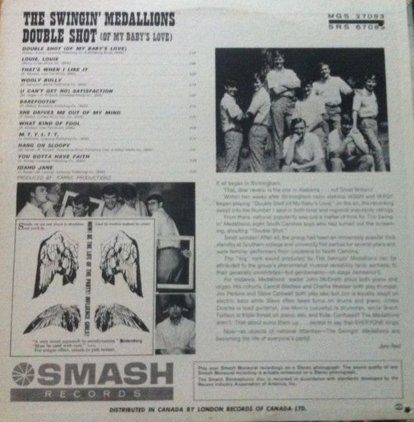 Swingin' Medallions : Double Shot (Of My Baby's Love) (LP, Album, Mono)