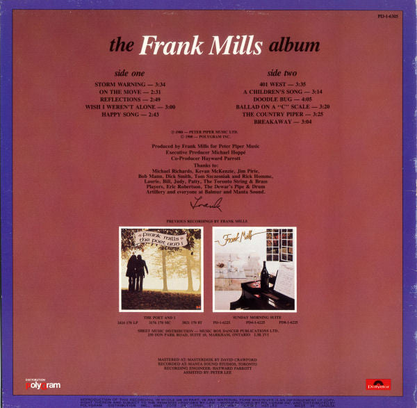 Frank Mills : The Frank Mills Album (LP, Album)