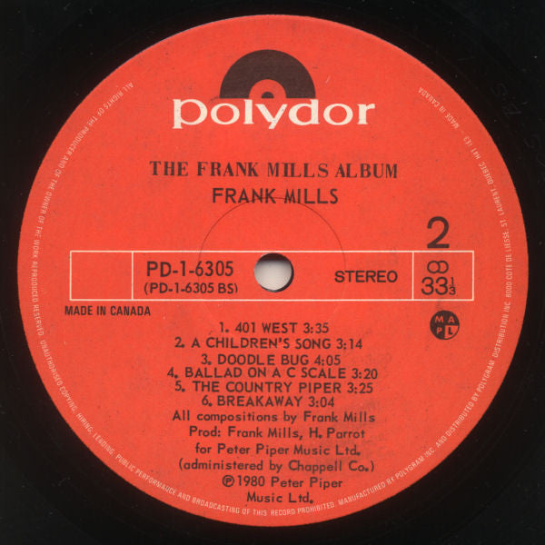 Frank Mills : The Frank Mills Album (LP, Album)