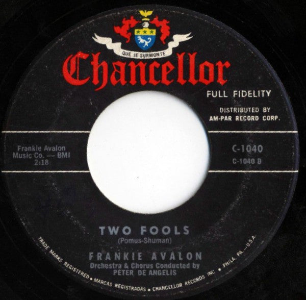 Frankie Avalon : Just Ask Your Heart / Two Fools (7", Single, Styrene)