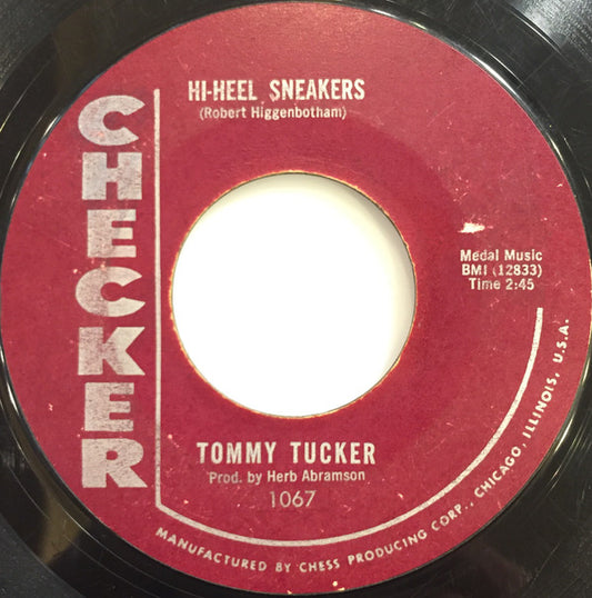 Tommy Tucker : Hi-Heel Sneakers / I Don't Want 'Cha (7", Single, Styrene, Red)